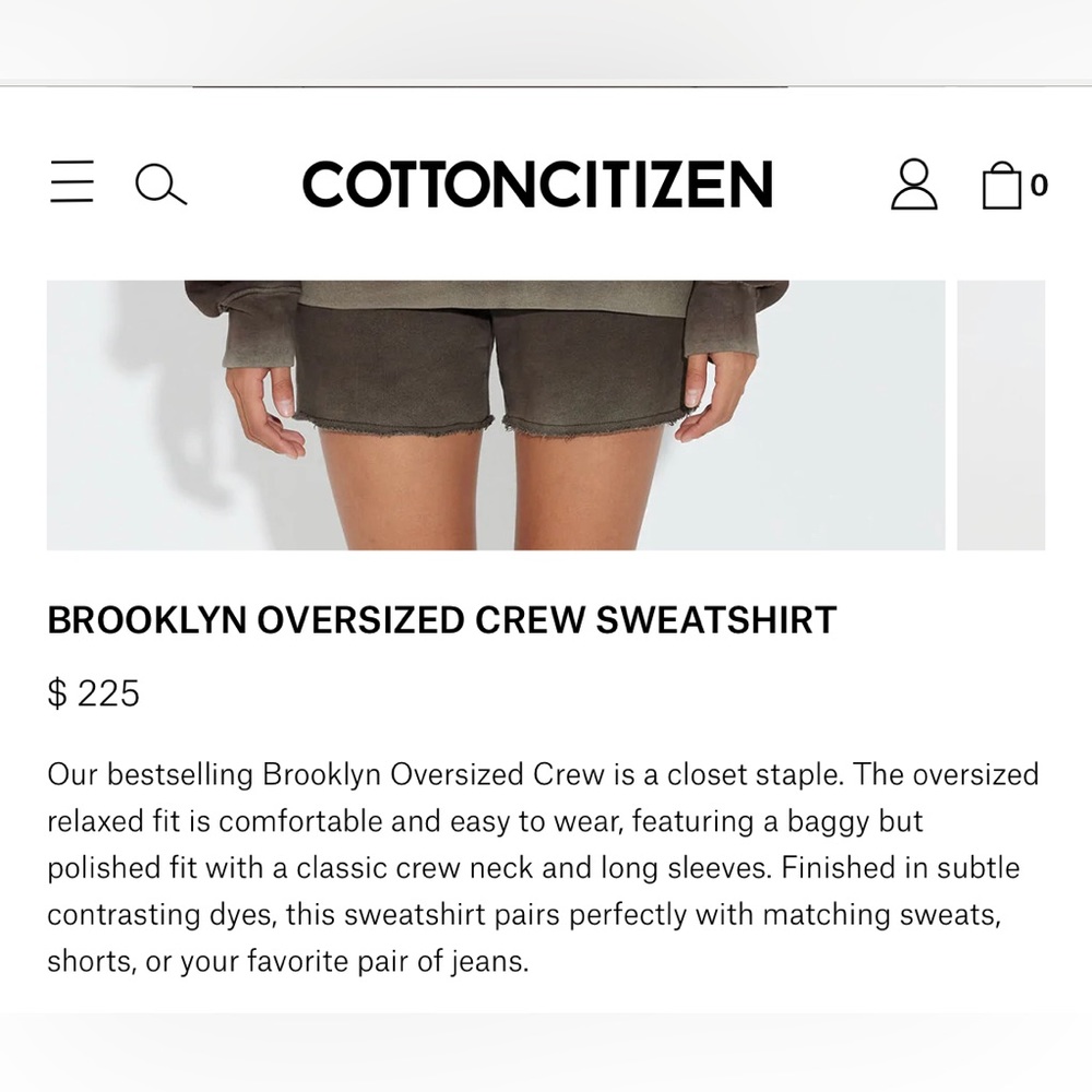 Cotton Citizen Brooklyn Oversized Crew Sweatshirt - Picture 4 of 8